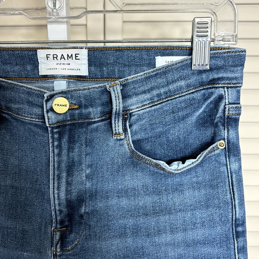 Frame Le High Rise Straight Cropped Stretch Jeans Size 28 - Picture 7 of 16